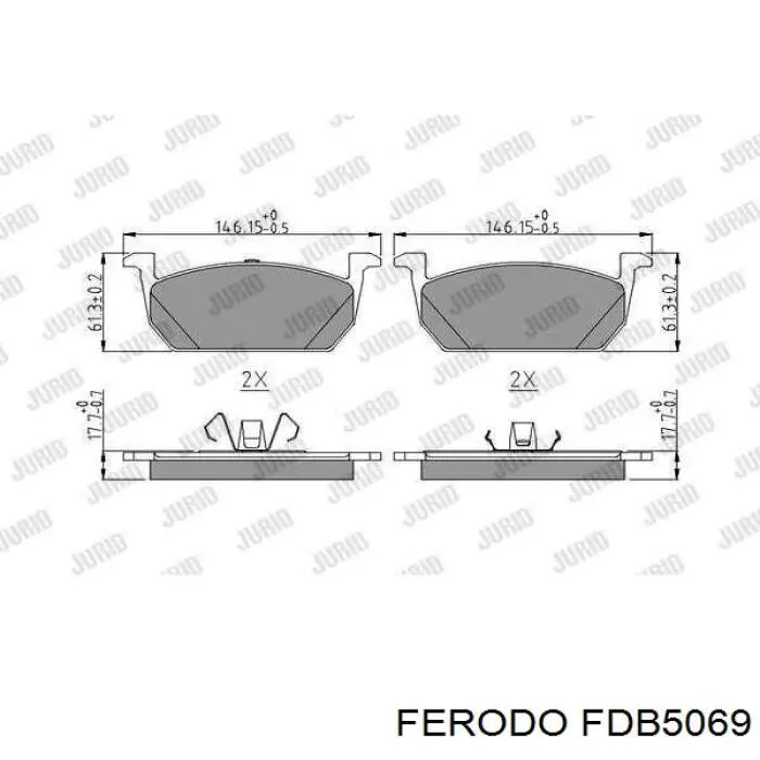 Гальмівні колодки Ferodo FDB5069 ціна, від 43.77 USD