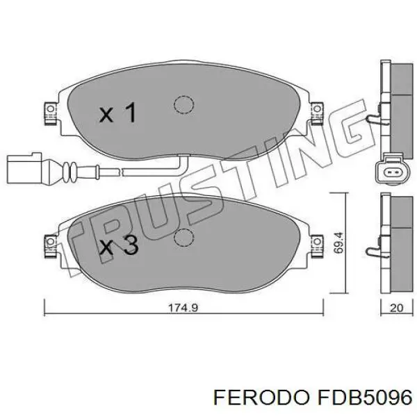 Гальмівні колодки Ferodo FDB5096 ціна, від 54.58 USD