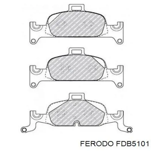 Колодки гальмівні передні, дискові FDB5101 Ferodo