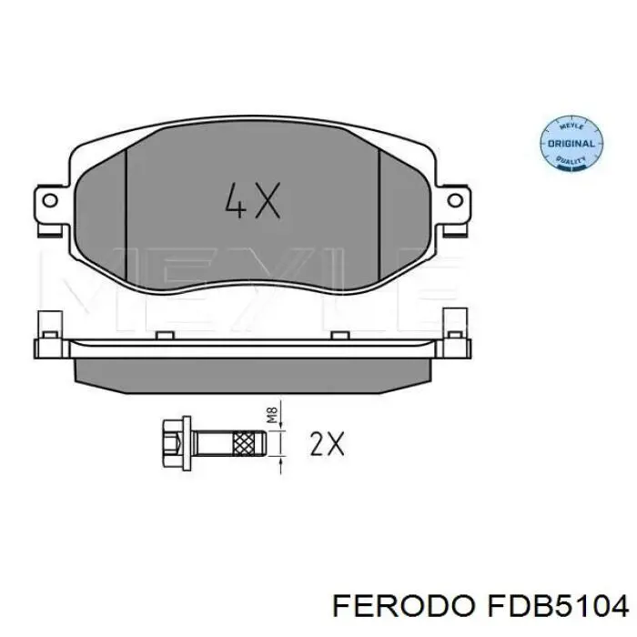 Гальмівні колодки Ferodo FDB5104 ціна, від 27.06 USD