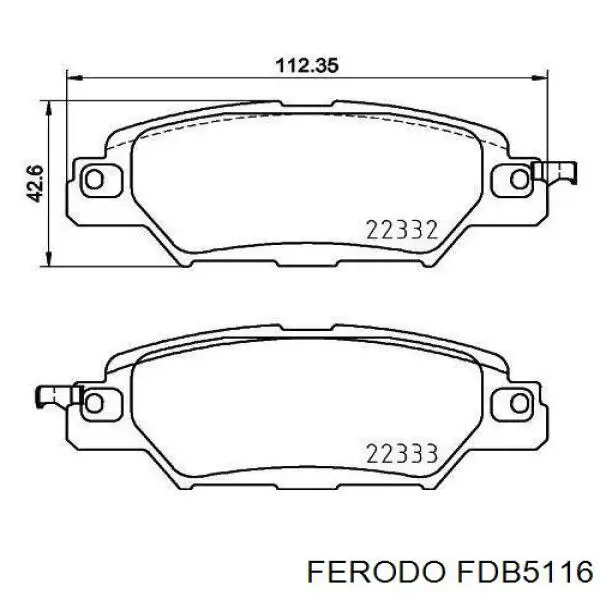 Купити FDB5116 Ferodo Задні колодки