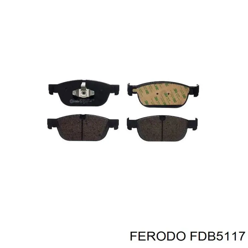 Купити FDB5117 Ferodo Колодки гальмівні передні, дискові