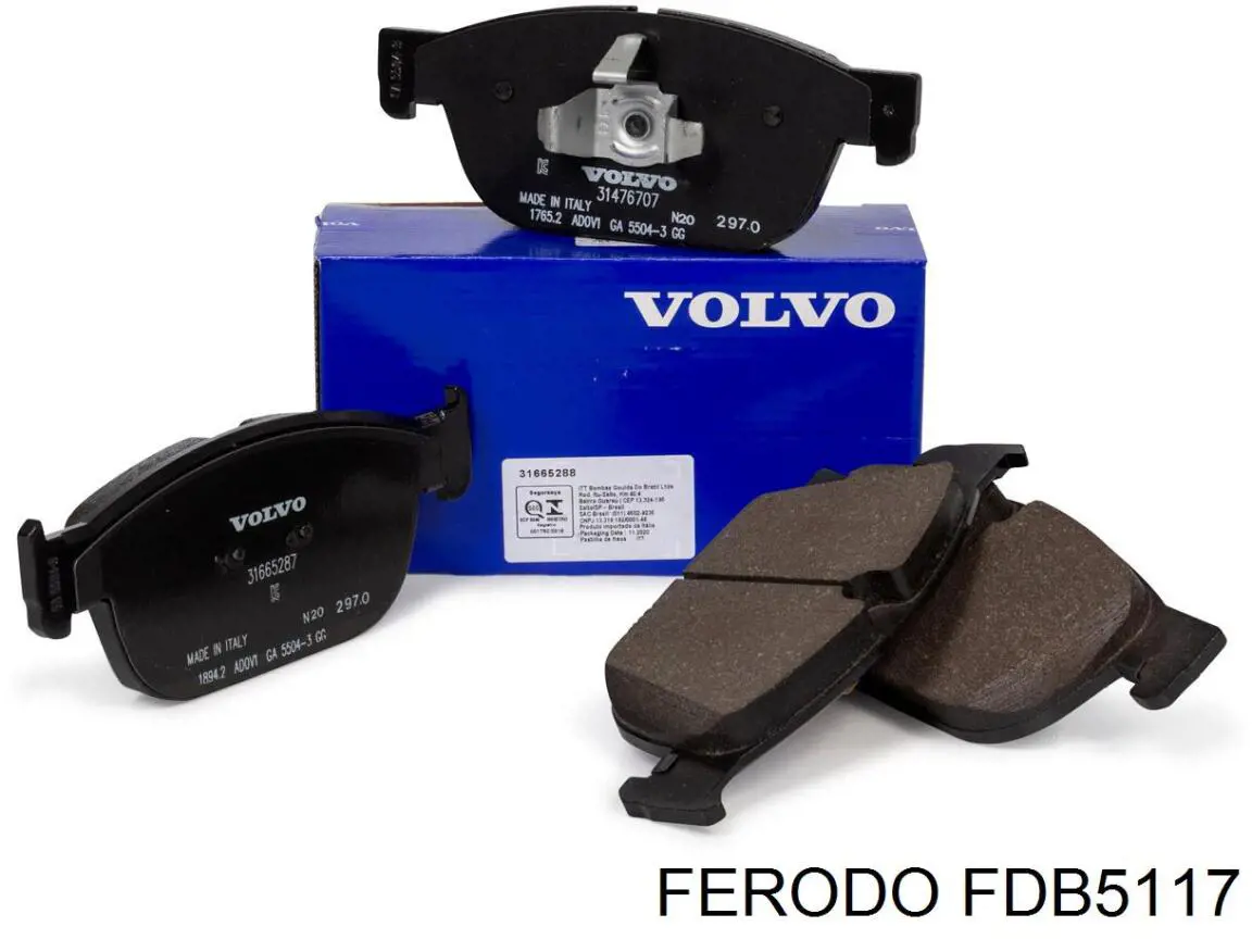 Гальмівні колодки Ferodo FDB5117 ціна, від 68.92 USD