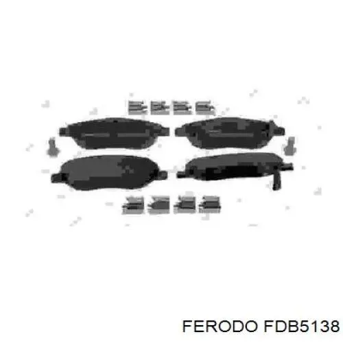 FDB5138 Ferodo Передні гальмівні колодки