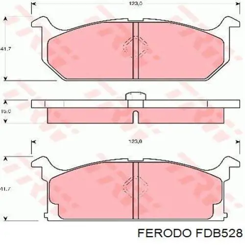 FDB528 Ferodo Передні гальмівні колодки