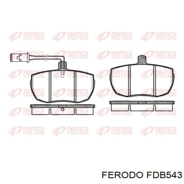 FDB543 Ferodo колодки гальмівні передні, дискові