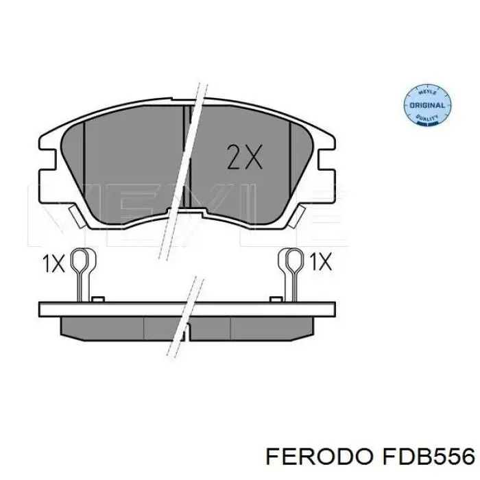 Передні тормозні колодки FDB556 Ferodo