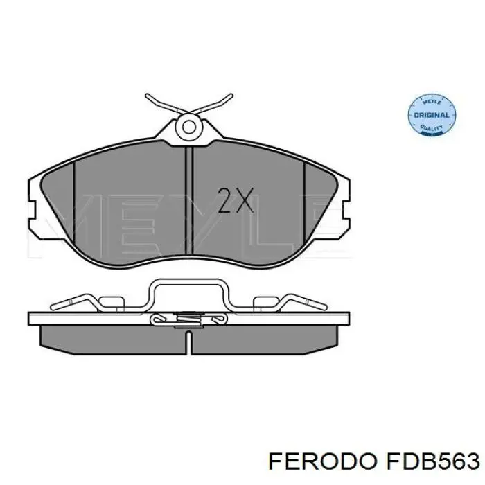 FDB563 Ferodo колодки гальмівні передні, дискові