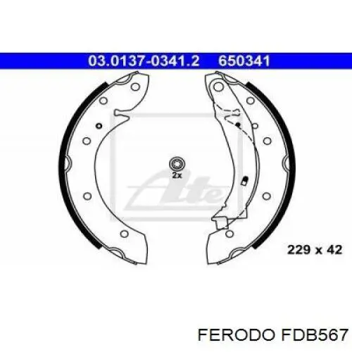 FDB567 Ferodo Передні гальмівні колодки