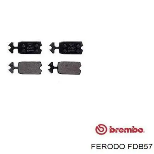FDB57 Ferodo колодки гальмівні передні, дискові
