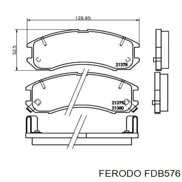 Купити FDB576 Ferodo Колодки гальмівні передні, дискові