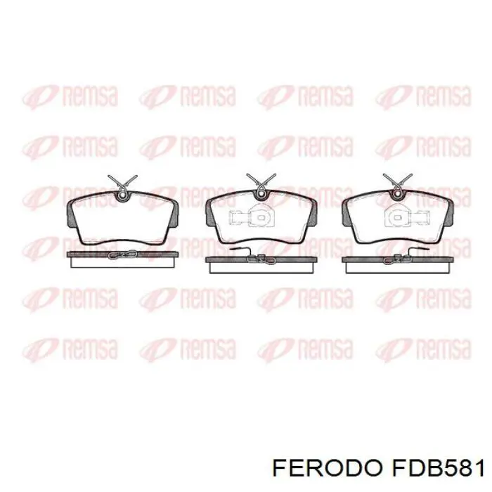 Передні тормозні колодки FDB581 Ferodo