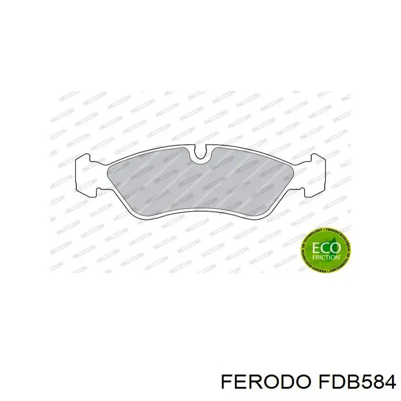 FDB584 Ferodo колодки гальмівні передні, дискові