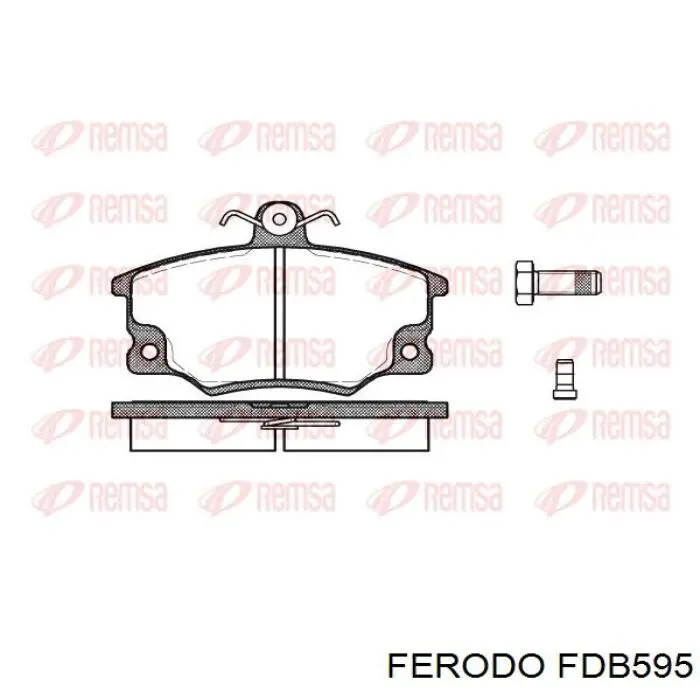Колодки гальмівні передні, дискові FDB595 Ferodo