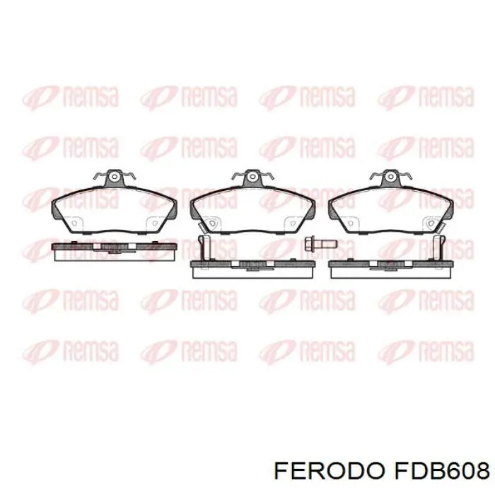 Колодки гальмівні передні, дискові FDB608 Ferodo