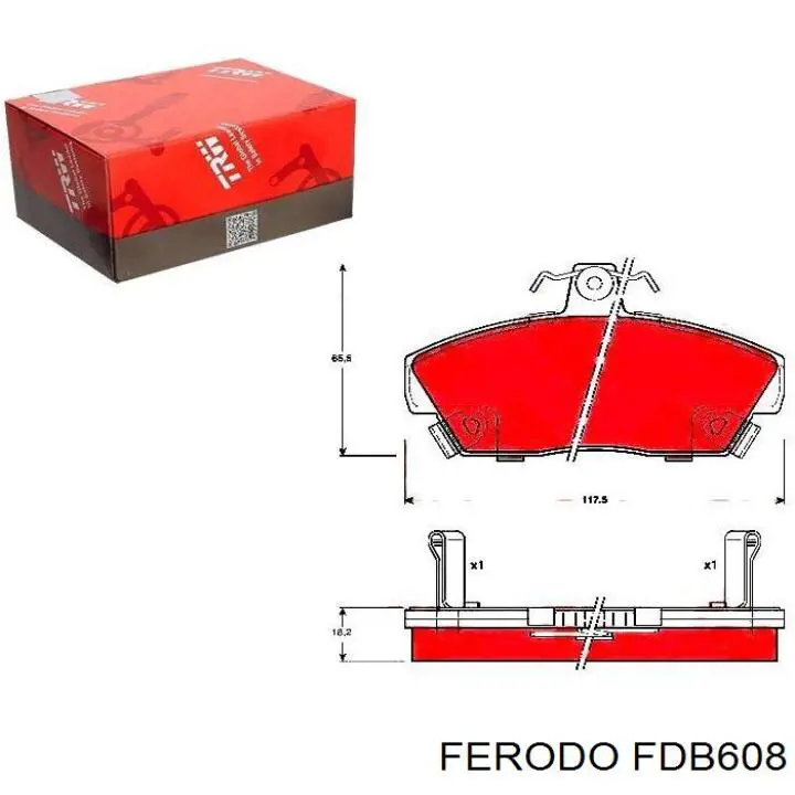 Передні тормозні колодки FDB608 Ferodo