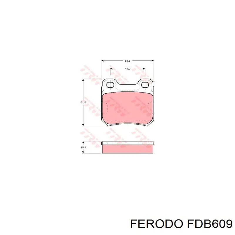 Купити FDB609 Ferodo Задні колодки