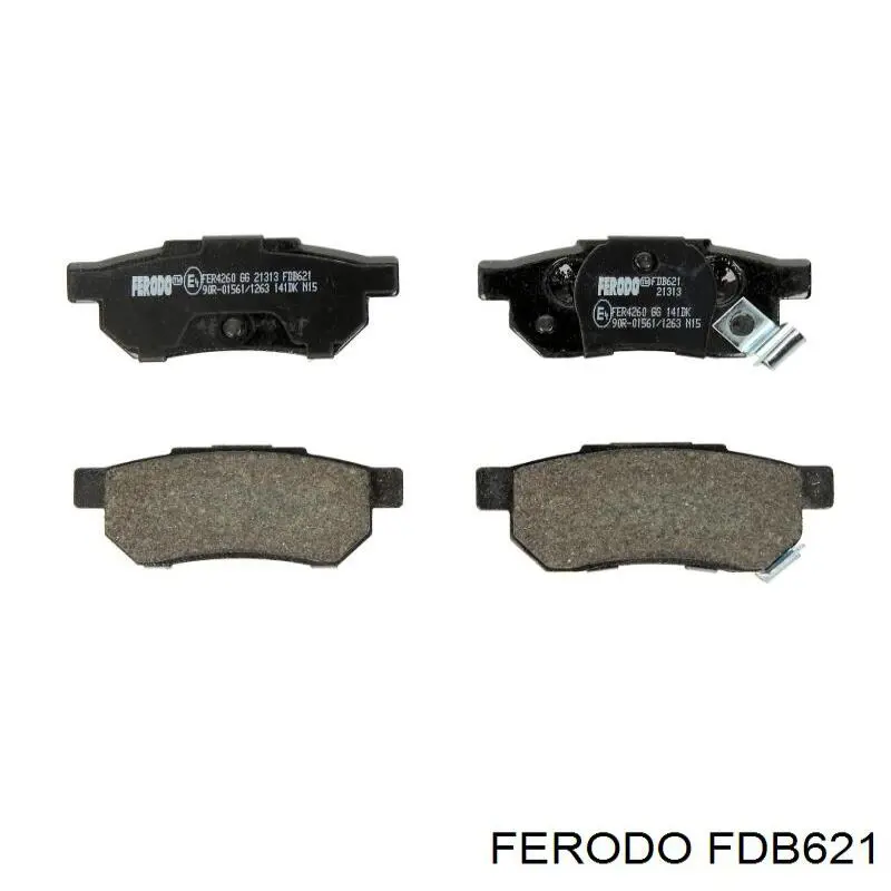 Задні гальмівні колодки FDB621 Ferodo