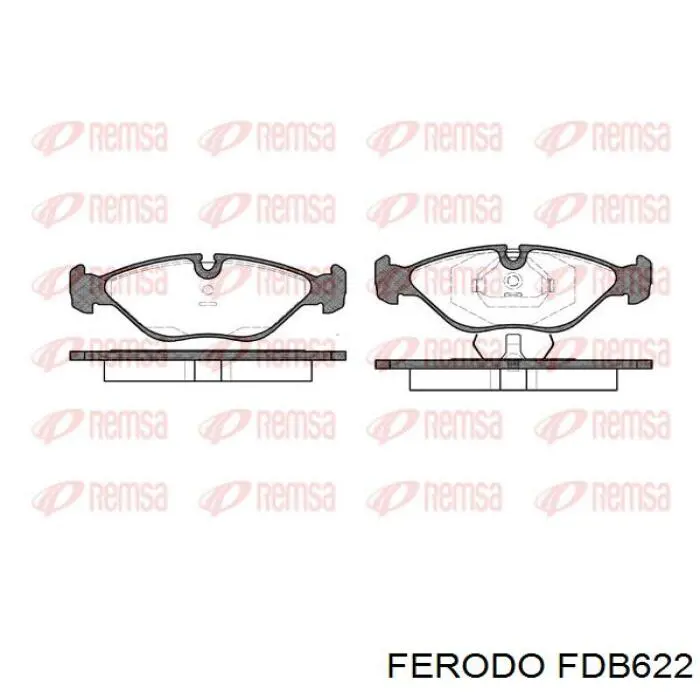 FDB622 Ferodo колодки гальмівні передні, дискові