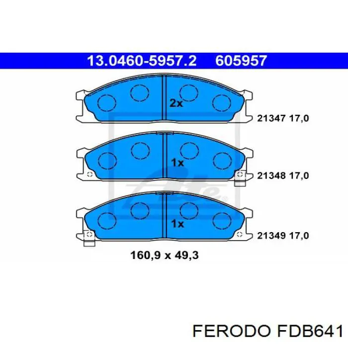 FDB641 Ferodo колодки гальмівні передні, дискові