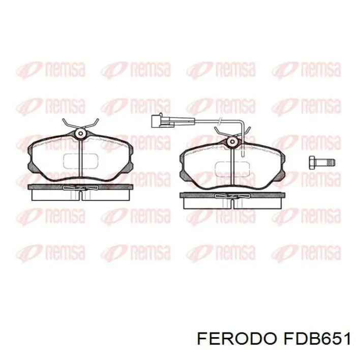 Передні тормозні колодки FDB651 Ferodo