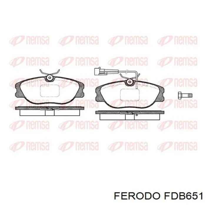 FDB651 Ferodo колодки гальмівні передні, дискові