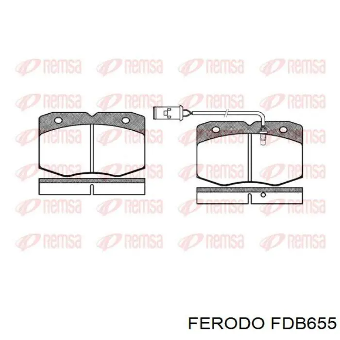 FDB655 Ferodo колодки гальмівні передні, дискові