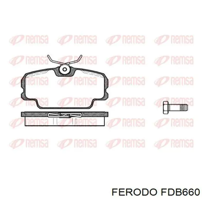 Передні тормозні колодки FDB660 Ferodo
