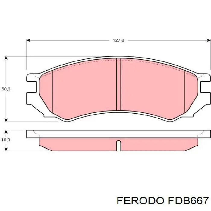 FDB667 Ferodo колодки гальмівні передні, дискові