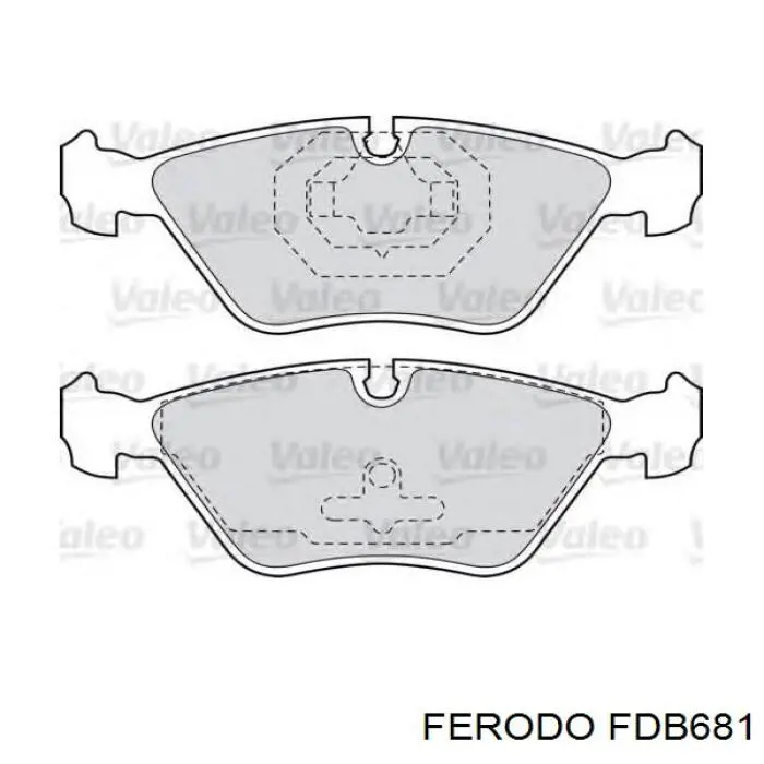 FDB681 Ferodo Передні гальмівні колодки