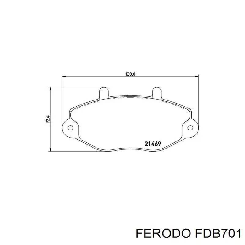 Тормозні колодки Ferodo FDB701