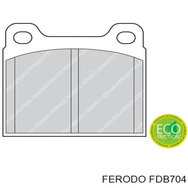 Колодки гальмові задні, дискові FDB704 Ferodo