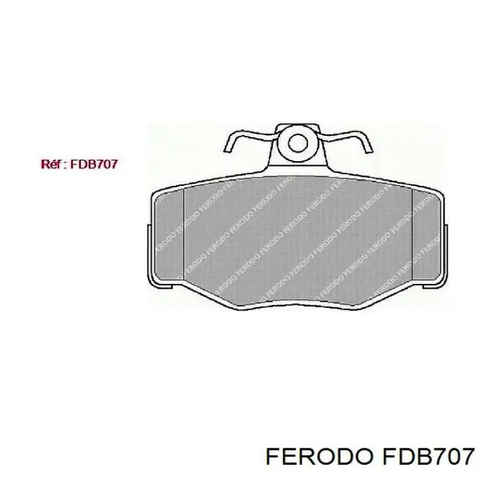 FDB707 Ferodo колодки гальмові задні, дискові