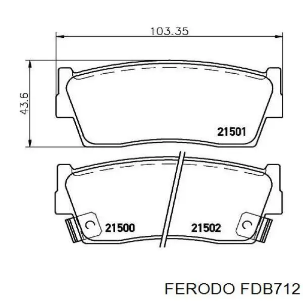 Купити FDB712 Ferodo Колодки гальмівні передні, дискові