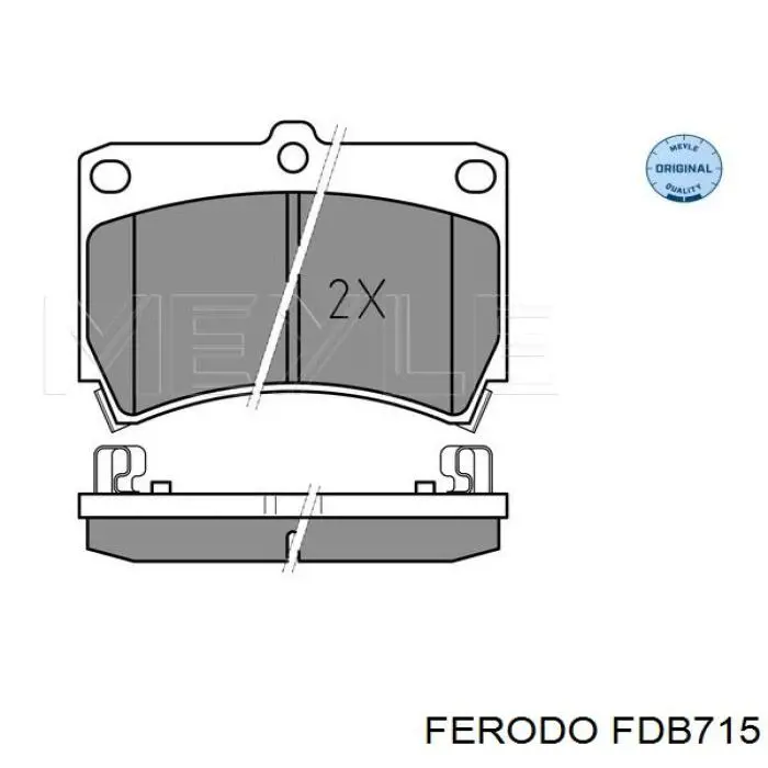 Гальмівні колодки Ferodo FDB715 ціна, від 14.44 USD
