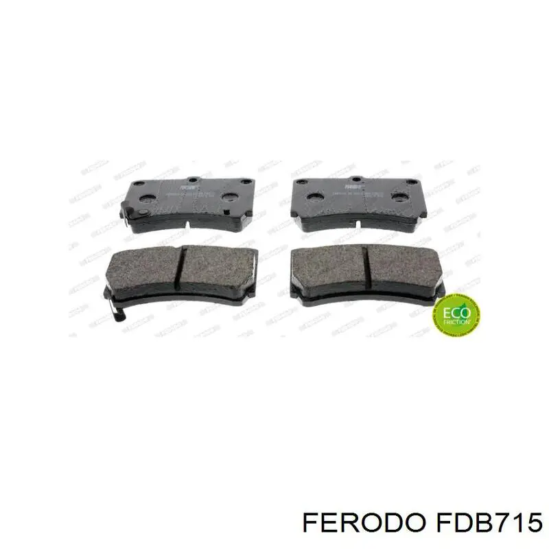 FDB715 Ferodo Передні гальмівні колодки