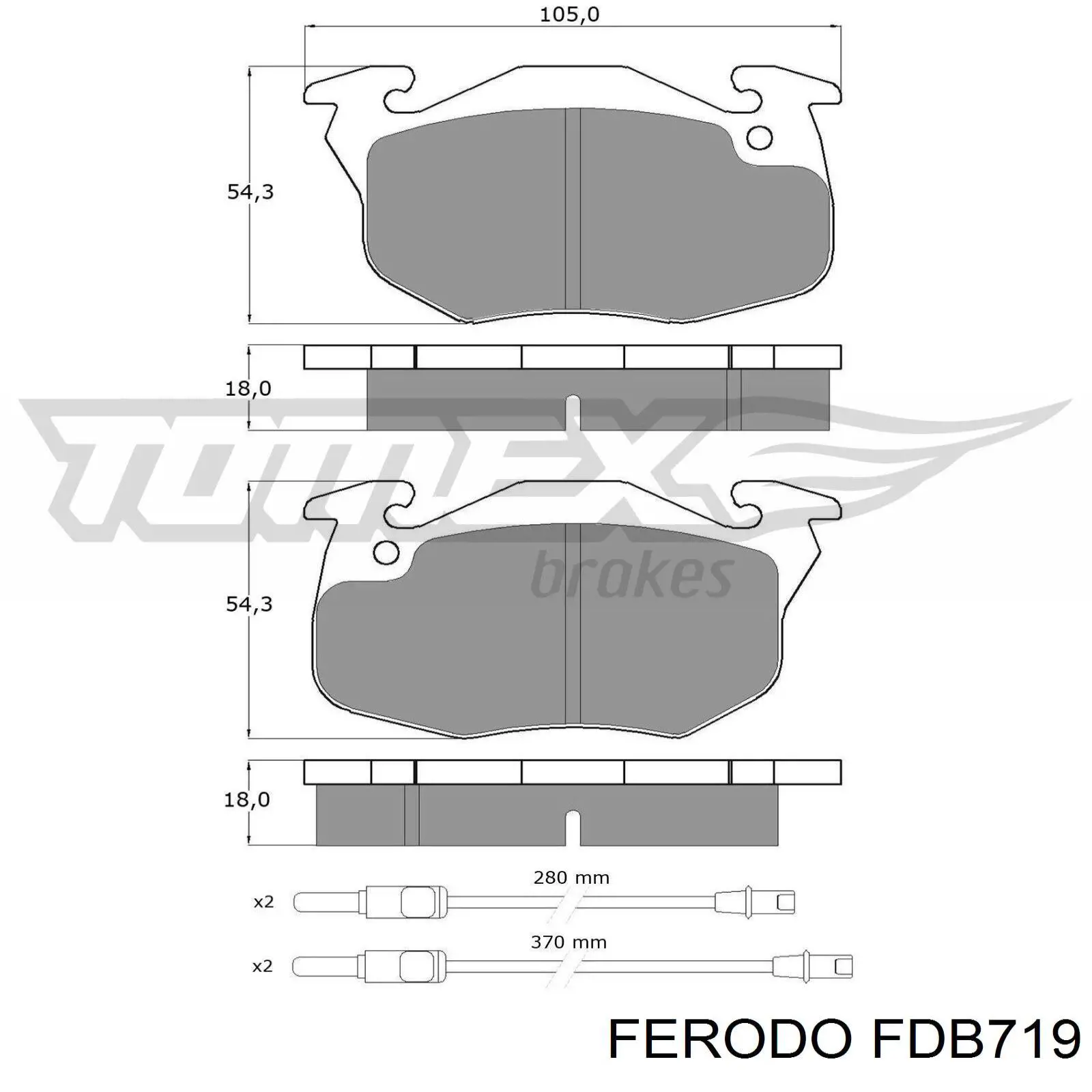 Купити FDB719 Ferodo Колодки гальмівні передні, дискові