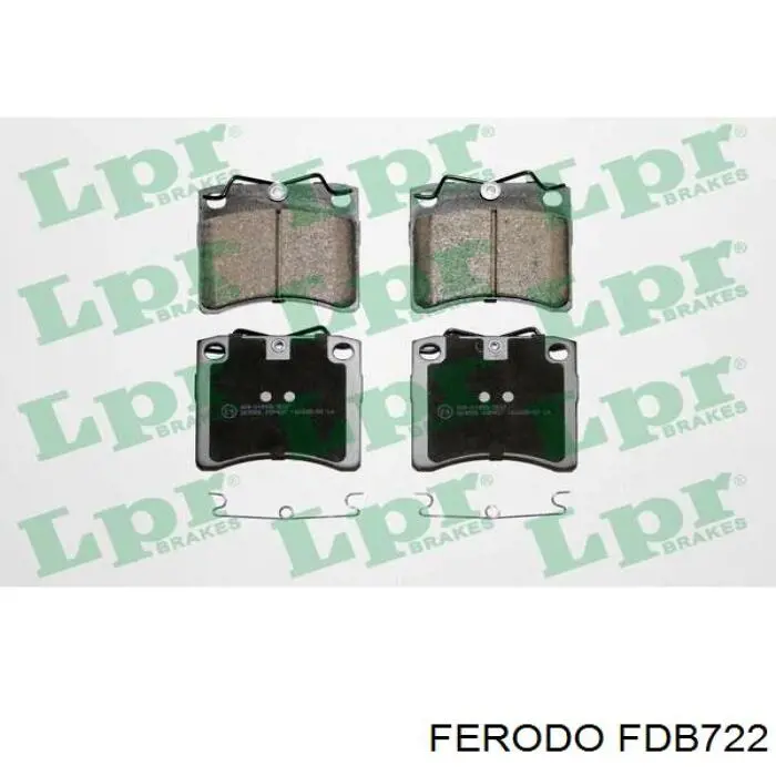 FDB722 Ferodo Передні гальмівні колодки