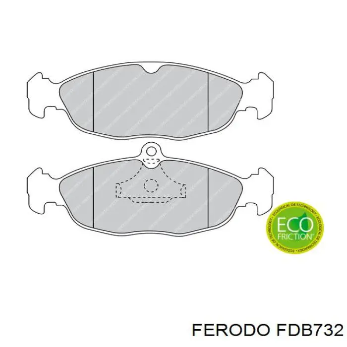Гальмівні колодки Ferodo FDB732 ціна, від 13.70 USD