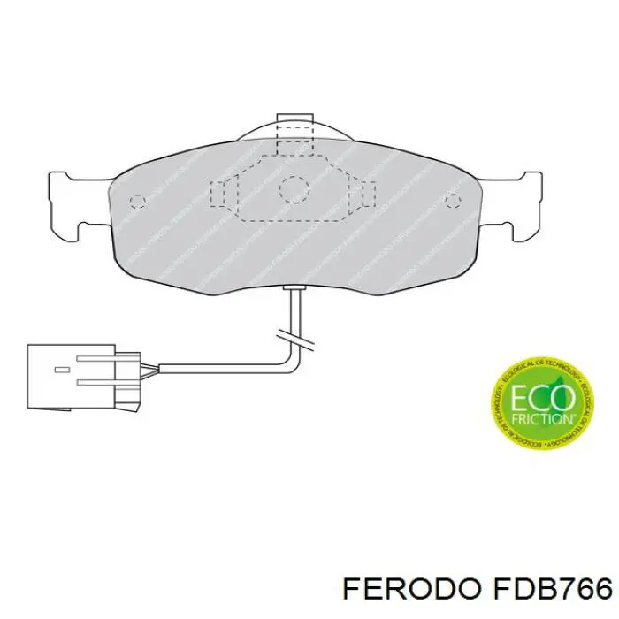 Колодки гальмівні передні, дискові FDB766 Ferodo