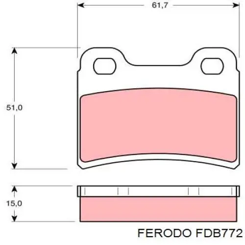 FDB772 Ferodo колодки гальмові задні, дискові