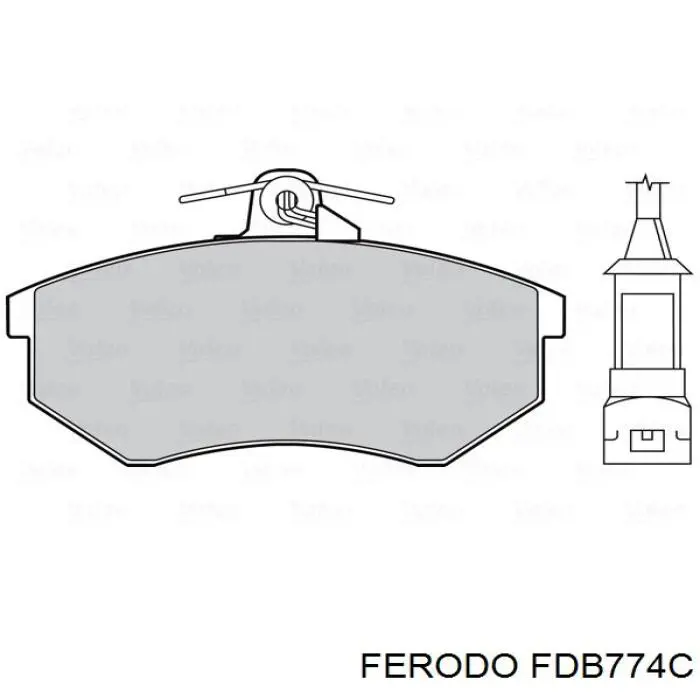 Гальмівні колодки Ferodo FDB774C ціна, від 19.61 USD