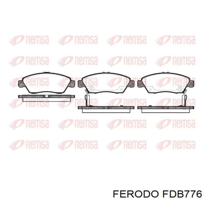 FDB776 Ferodo колодки гальмівні передні, дискові