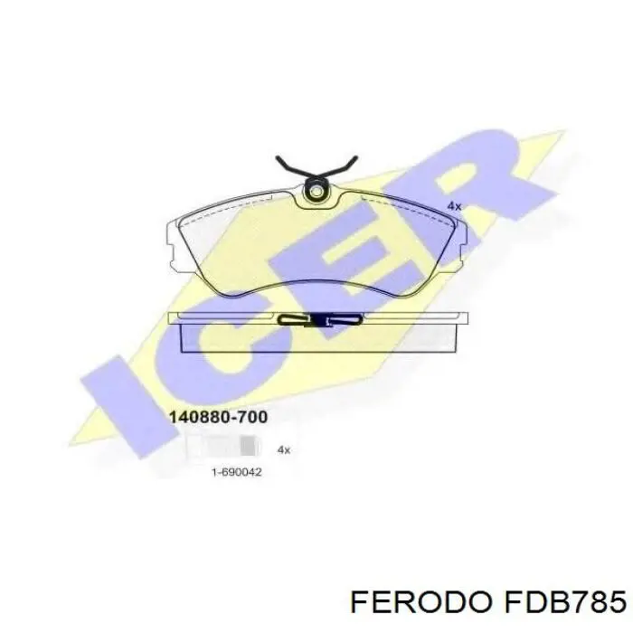 FDB785 Ferodo Передні гальмівні колодки