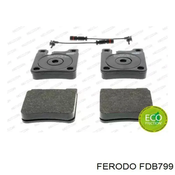 Задні гальмівні колодки Ferodo FDB799 ціна, від 21.61 USD