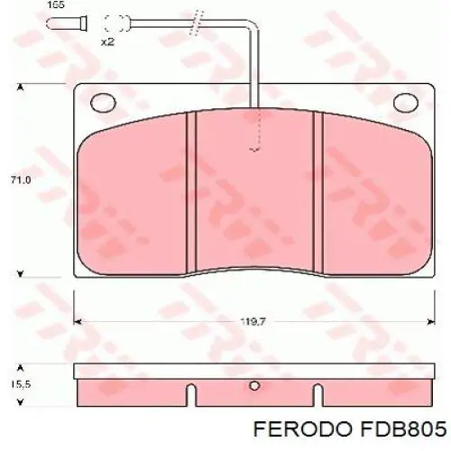 FDB805 Ferodo Передні гальмівні колодки