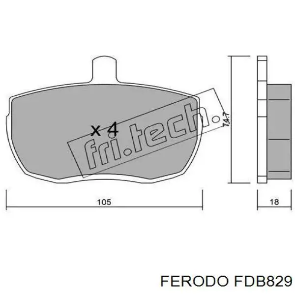 FDB829 Ferodo колодки гальмівні передні, дискові