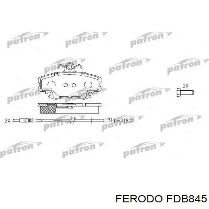 Передні тормозні колодки FDB845 Ferodo