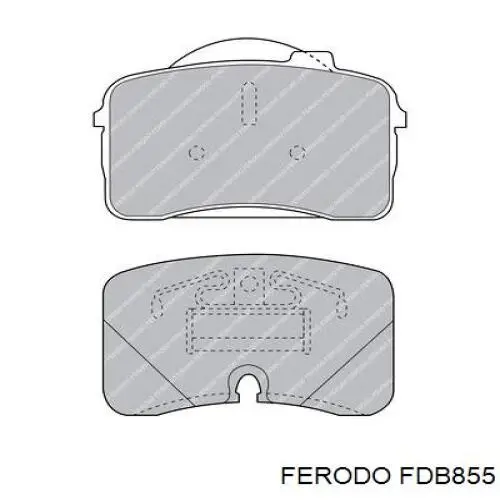 FDB855 Ferodo колодки гальмівні передні, дискові