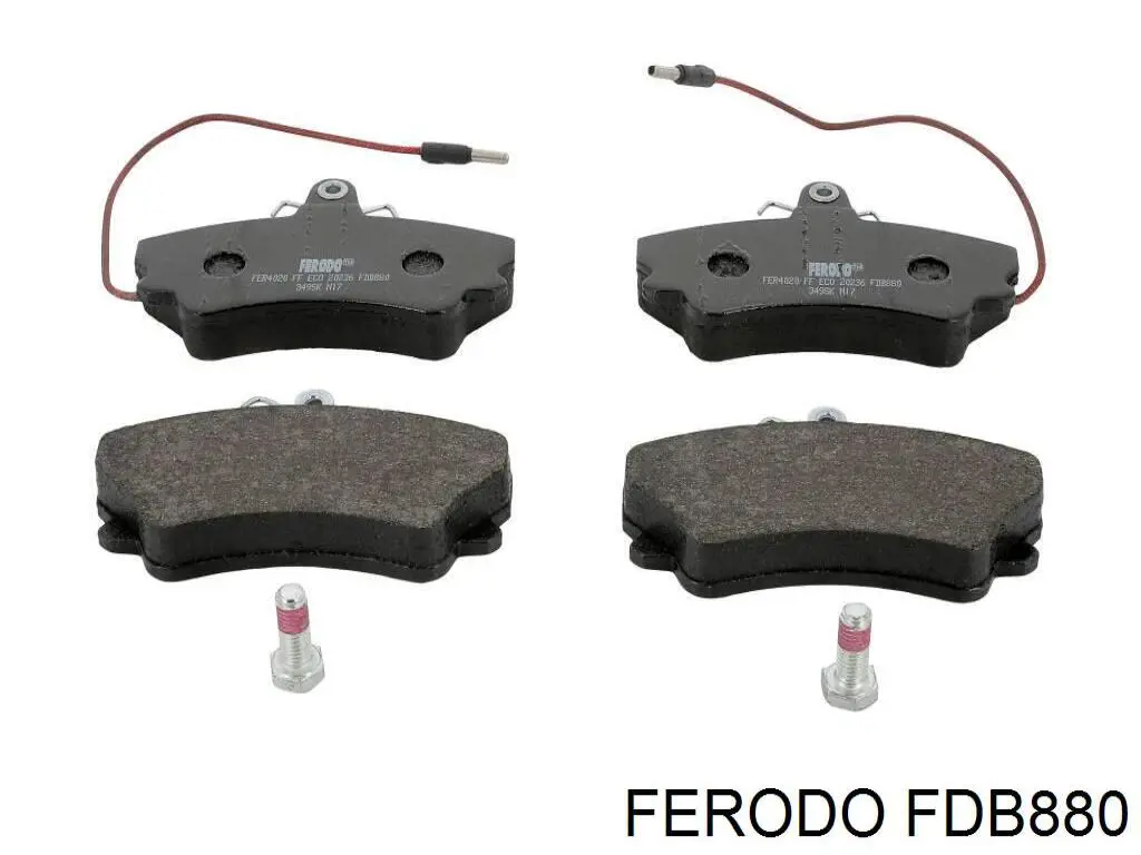 FDB880 Ferodo колодки гальмівні передні, дискові